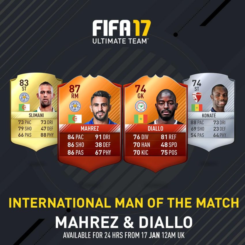 FIFA 17 iMOTM Cards: iMOTM Mahrez and Diallo Released